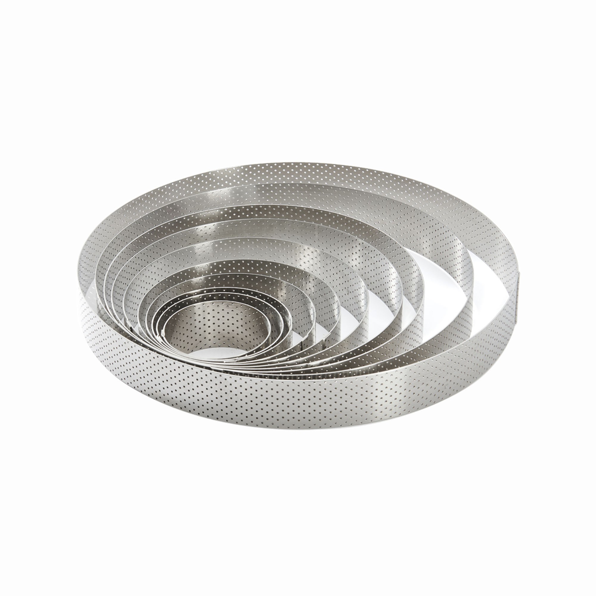 Cercle à Tarte Perforé en Inox Ø 24 cm - De Buyer - Appareil des Chefs