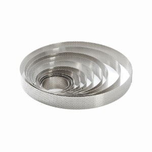 Anello crostata perforato, acciaio inossidabile, 18,5 cm - de Buyer 