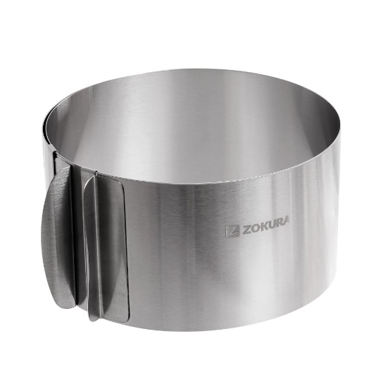 Állítható tortagyűrű, rozsdamentes acél, 16/30x8,5cm - Zokura