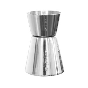 Dual beverage measuring cup (jigger), stainless steel, 20/40ml - Zokura