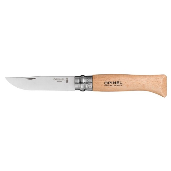  N°08 kapesní nůž, s pochvou, nerezová ocel, 8,5 cm, "Tradition Inox" - Opinel