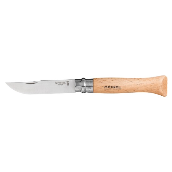 N°09 žepni nož, nerjaveče jeklo, 9 cm, "Tradition Inox" - Opinel