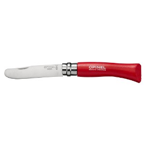 Pocket knife, stainless steel, 8 cm, "My first", Red - Opinel