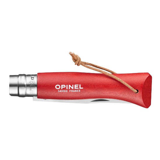 Canivete N°08, aço inox, 8,5 cm, "Colorama", Red - Opinel