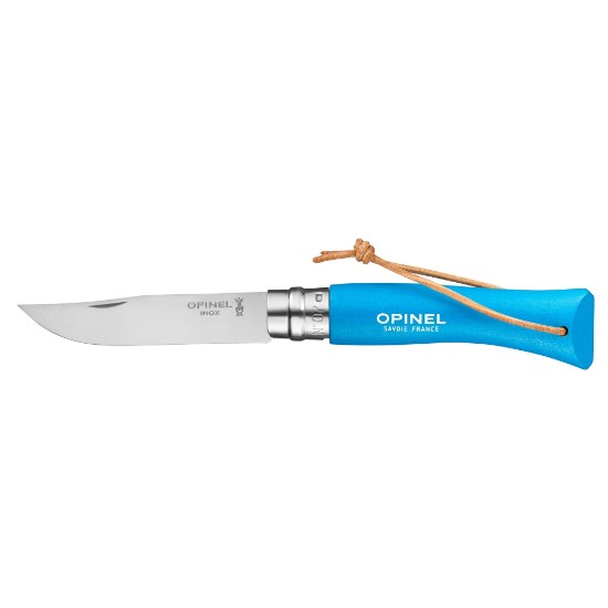 Карманный нож N°07, нержавеющая сталь, 8 см, "Colorama", Cyan - Opinel