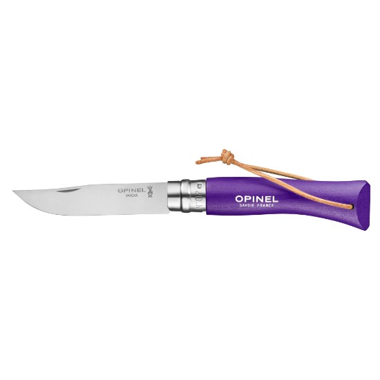 N°07 çakı, paslanmaz çelik, 8 cm, "Colorama", Violet - Opinel