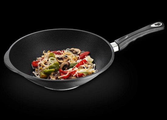 Wok serpenyő, alumínium, 32 cm - AMT Gastroguss