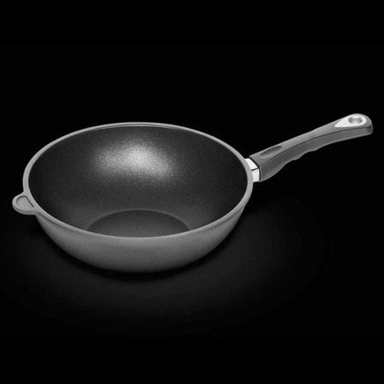 Frigideira wok, alumínio, 28 cm, indução - AMT Gastroguss