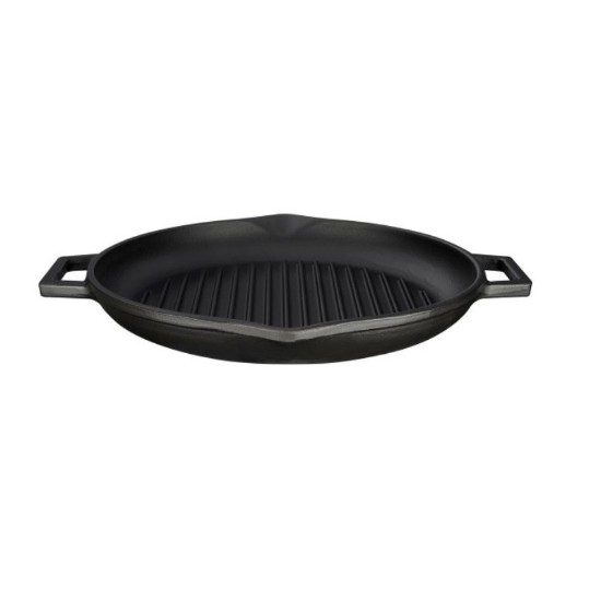 Grill serpenyő, öntöttvasból, fedéllel, 30 cm - LAVA