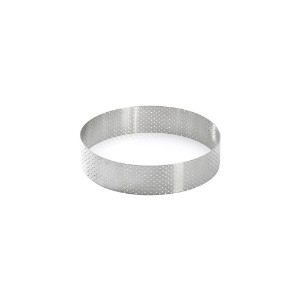 Perforated tart ring, stainless steel, 15.5 cm - de Buyer 