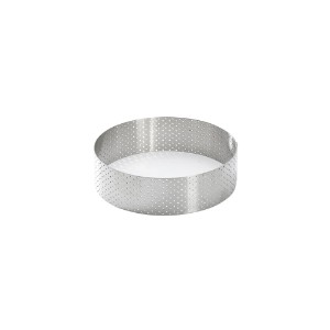 Perforated tart ring, 12.5 cm, stainless steel - de Buyer
