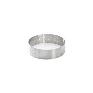 Perforated tart ring, 7.5 cm, stainless steel - de Buyer