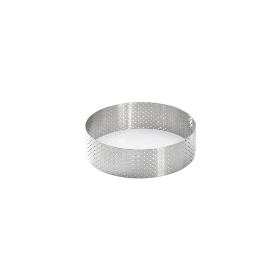 Cercle à tarte perforé, 7,5 cm, inox - de Buyer