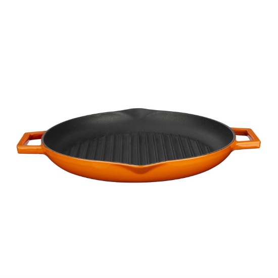 Sartén grill, 26 cm, hierro fundido, color naranja - marca LAVA