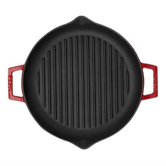 Grill pan, 26 cm, cast iron, red - LAVA brand