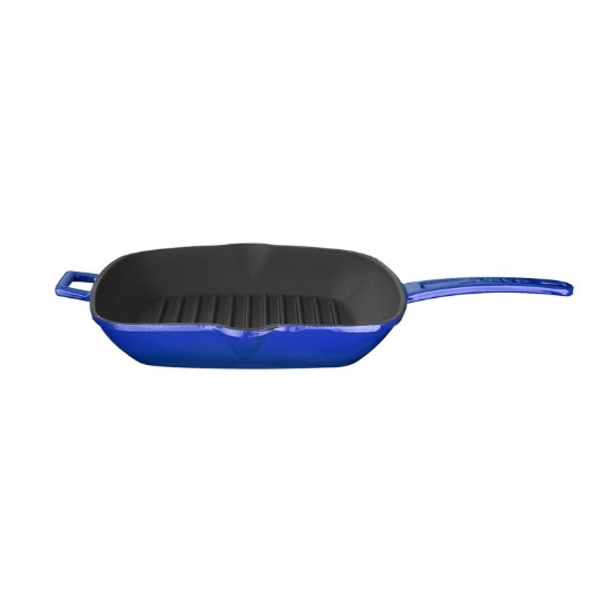 Quadratische Grillpfanne, 26 x 26 cm, blau - LAVA