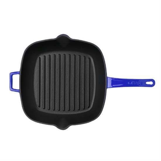 Quadratische Grillpfanne, 26 x 26 cm, blau - LAVA