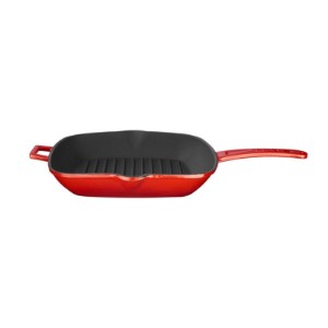 Grill pan, cast iron, 26 × 26 cm, red - LAVA brand
