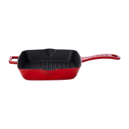 Grill pan, 20 x 20 cm, red - LAVA brand