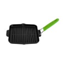 Grillpfanne, 21 X 21 Cm, GrüNer Griff - Marke Lava-image