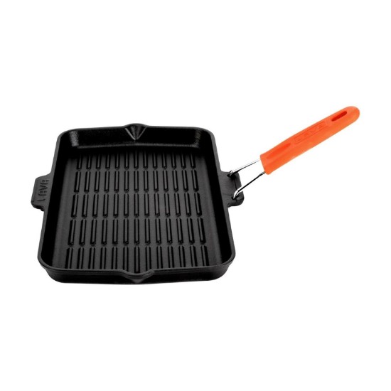 Grill pan, 21 × 36 cm, orange handle – LAVA