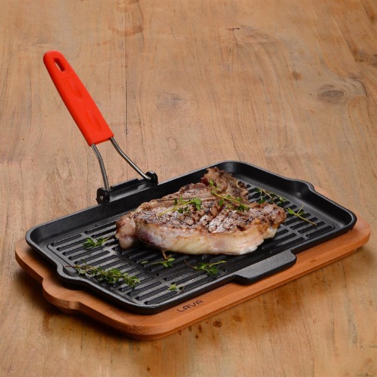 Grill pan, 21 x 36 cm, cast iron - LAVA