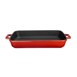 Cast iron tray, 22 x 30 cm, red - LAVA brand