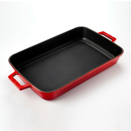 Cast iron tray, 22 x 30 cm, red - LAVA brand