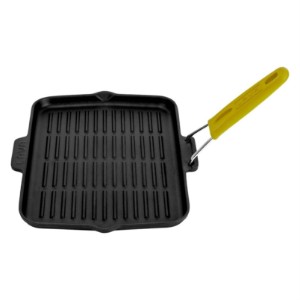 Grill pan, 21 x 30 cm, yellow handle - LAVA brand