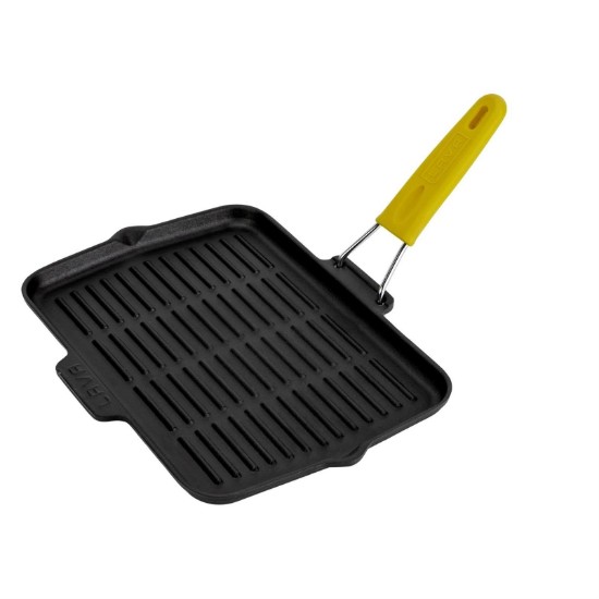 Grill pan, 21 x 30 cm, yellow handle - LAVA brand