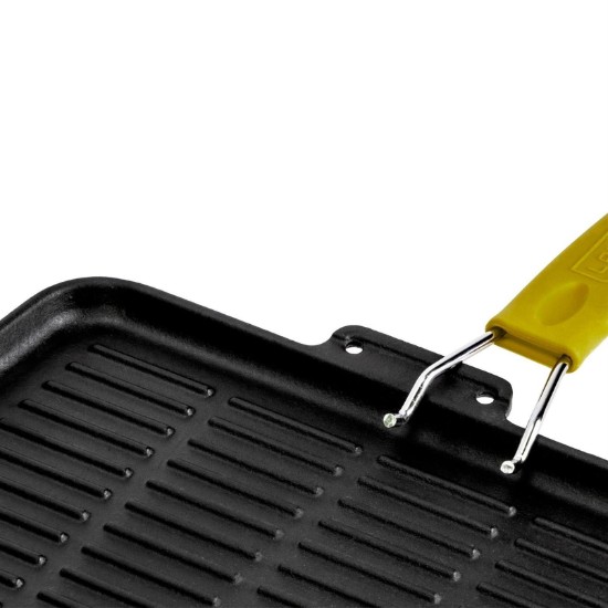 Grill pan, 21 x 30 cm, yellow handle - LAVA brand