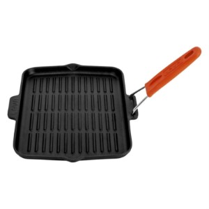 Grill pan, 21 x 30 cm, orange handle - LAVA brand