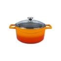 Casserole, Fonte, 20 Cm, Gamme "Glaze", Couleur Orange - Marque Lava-image