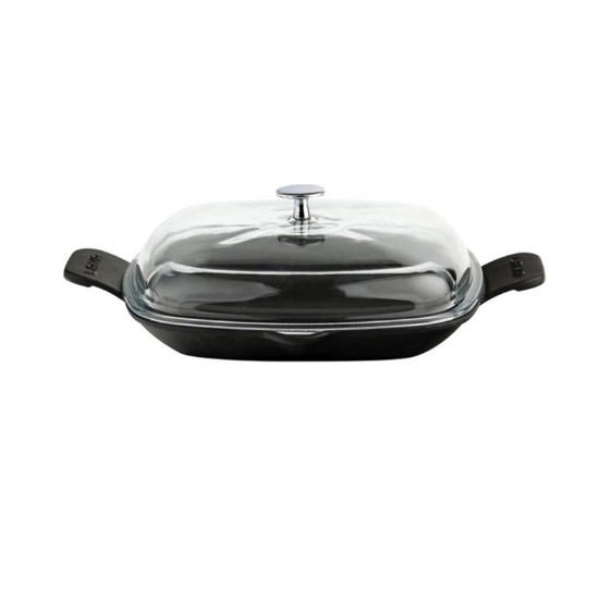 Grill pan with lid, cast iron, 26 x 26 cm, "Glaze" range - LAVA brand