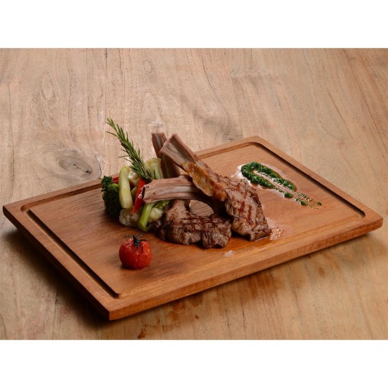 Platter adhmaid le haghaidh appetizers a sheirbheáil, 35 x 25 cm - branda LAVA