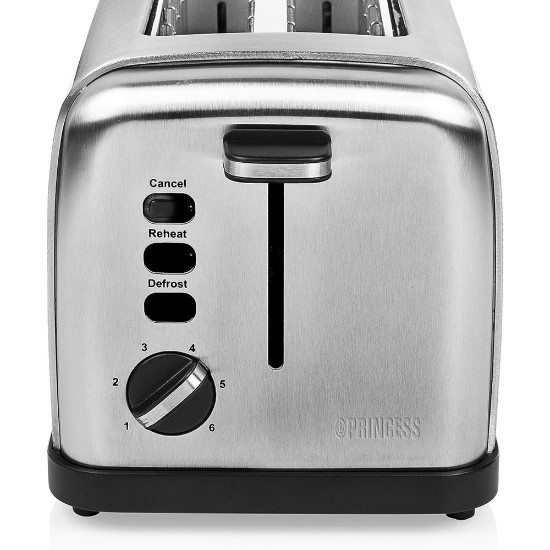 2-slot toaster, 950W, "Steel Style 2" - Princess 