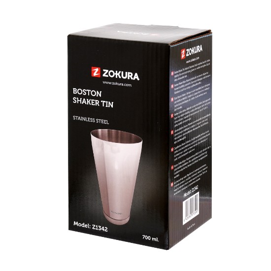 Boston shaker za koktele, nehrđajući čelik, 700 ml - Zokura