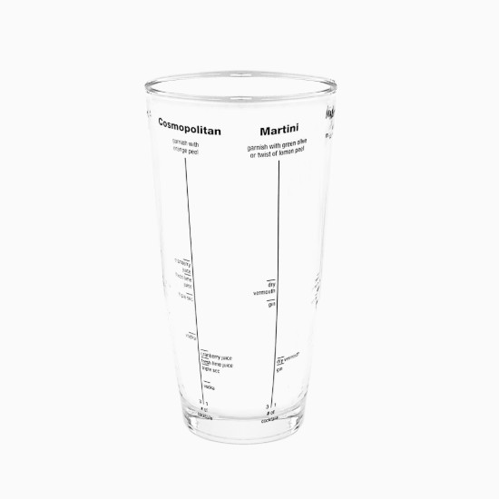 Cocktailshaker med recept, gjord av glas, 700 ml - Zokura