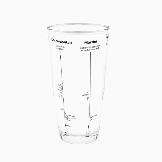 Cocktailshaker mit Rezepten, aus Glas, 700 ml - Zokura