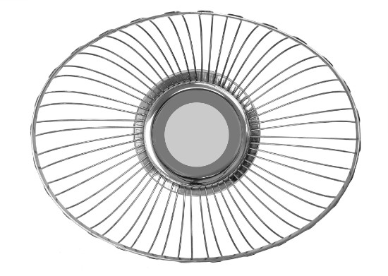 Oval serveringskorg, rostfritt stål, 29x20 cm - Zokura