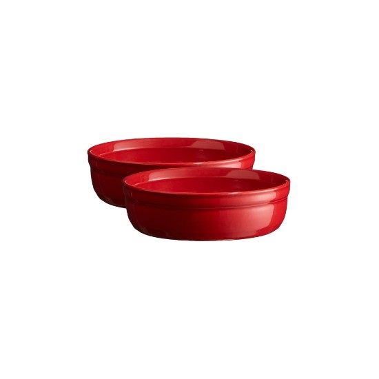 Conjunto de 2 pratos Creme Brulee, cerâmica, 12cm, Burgundy - Emile Henry