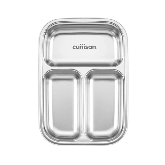 Rectangular food storage container, stainless steel, 560 ml, "To go" - Cuitisan