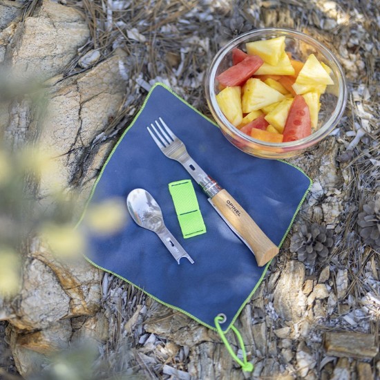 2 parçalı piknik çatal bıçak seti, paslanmaz çelik, "Picnic Plus" - Opinel