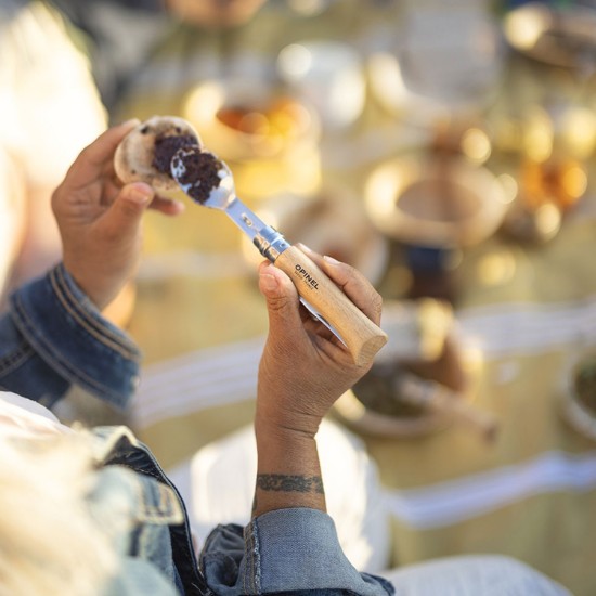 Sett ta 'pożati tal-pikniks b'2 biċċiet, azzar li ma jissaddadx, "Picnic Plus" - Opinel