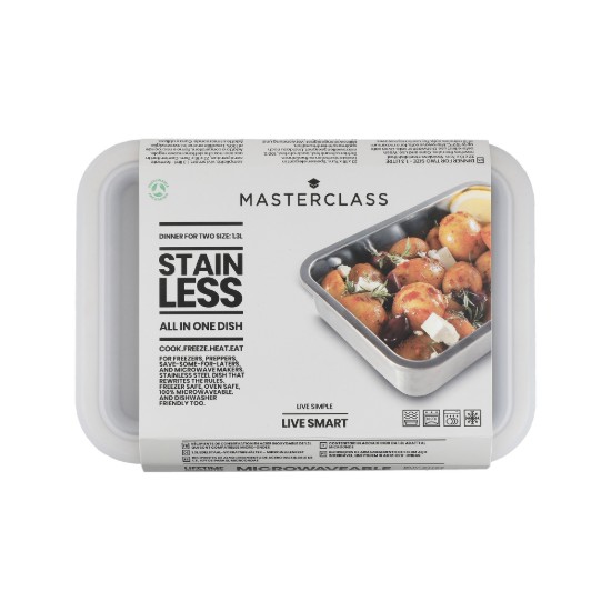 Food container, stainless steel, 1300 ml - MasterClass
