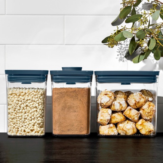 3-teiliges POP-Lebensmittelbehälter-Set, Kunststoff, „Storm Blue“ – OXO