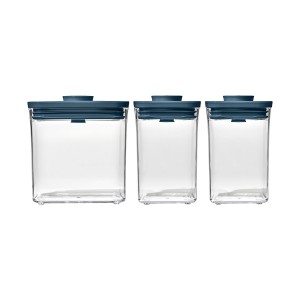 3-piece POP food storage containers, plastic, Storm Blue - OXO