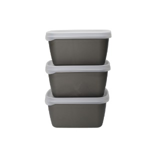 3-piece storage container set, bioplastic, 900ml, "Natural Elements" - Kitchen Craft brand