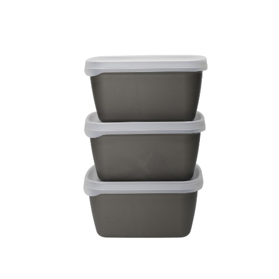 Set de recipientes de almacenamiento de 3 piezas, bioplástico, 900 ml, "Natural Elements" - marca Kitchen Craft
