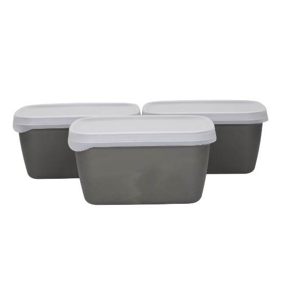 3-piece storage container set, bioplastic, 900ml, "Natural Elements" - Kitchen Craft brand